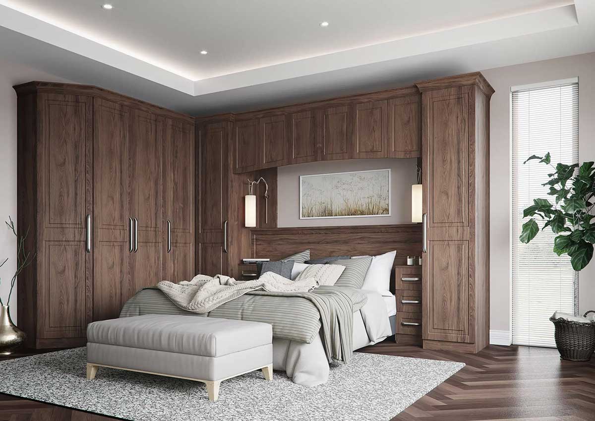 Chestnut Finish Fitted Bedroom