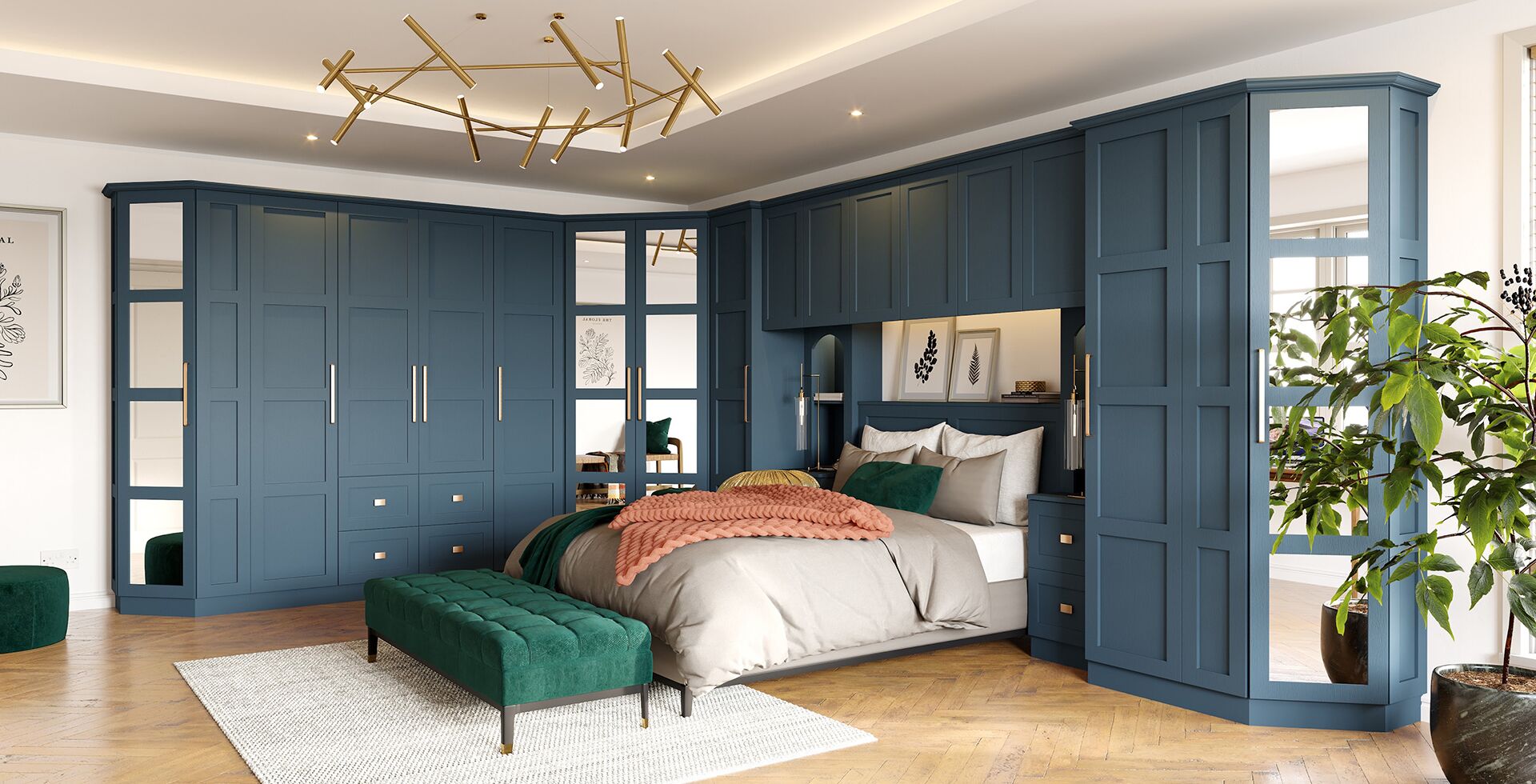 Parisian Blue Evesham Design Fitted Bedroom