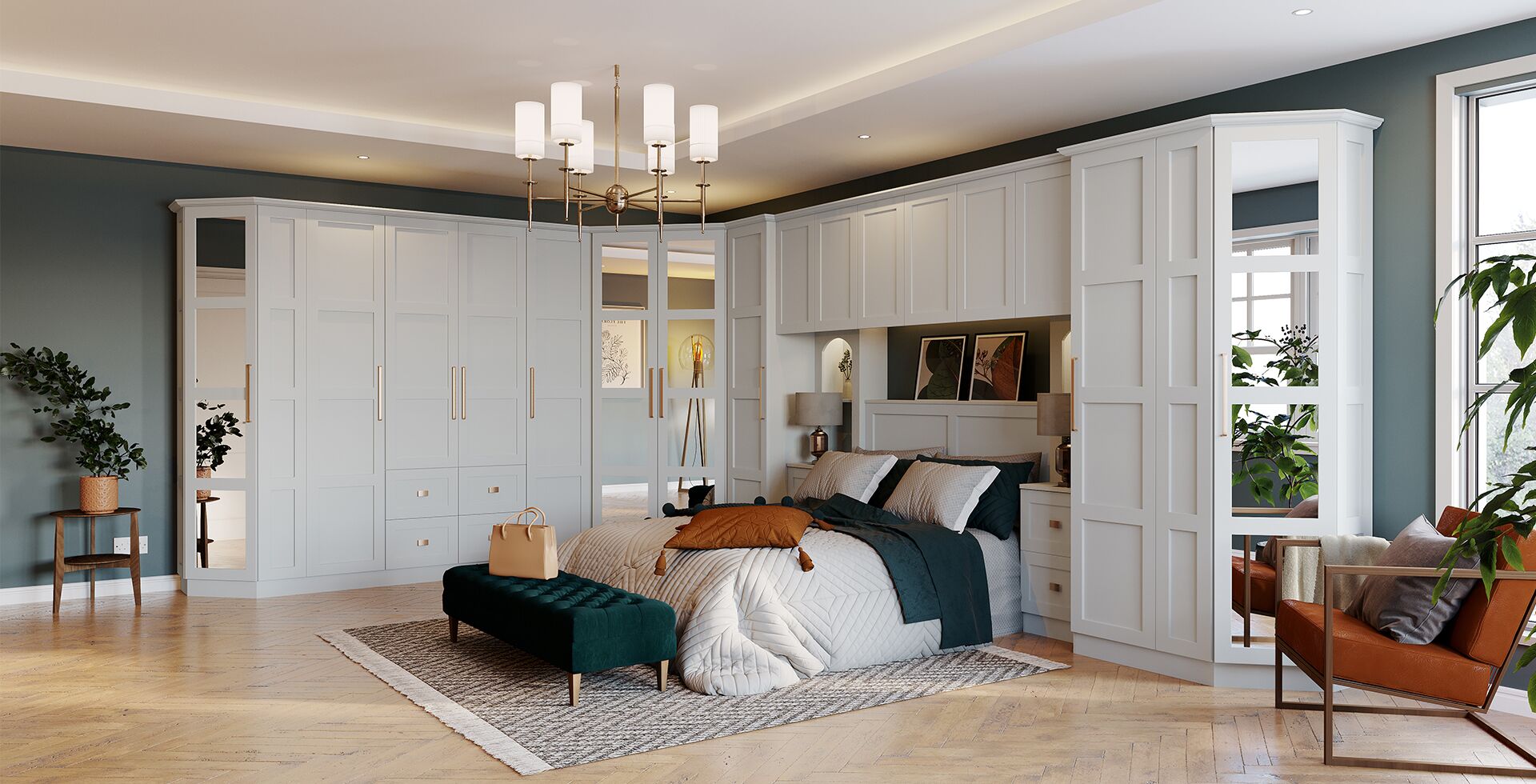 Parisian Blue Evesham Design Fitted Bedroom