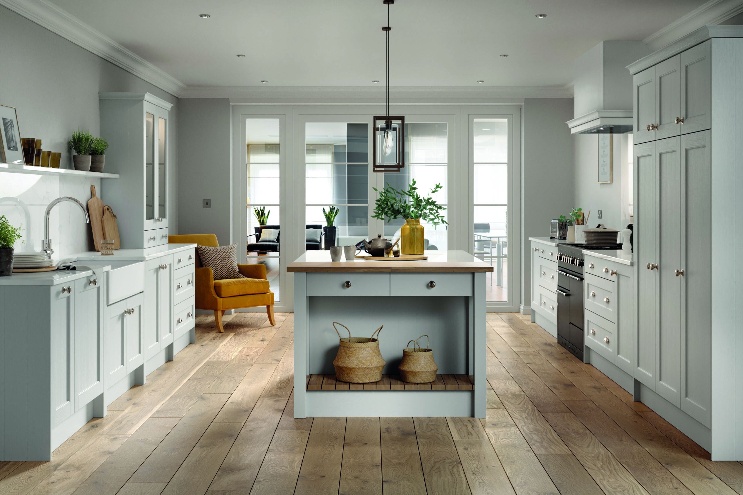 CGI Kitchen 5Piece Bastille S4 Legno White Grey