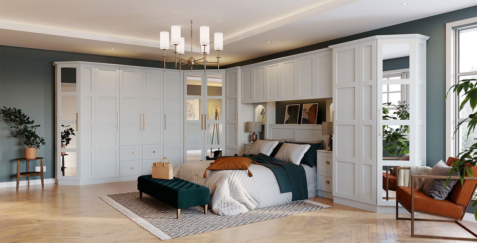 Light Grey Evesham Design Fitted Bedroom