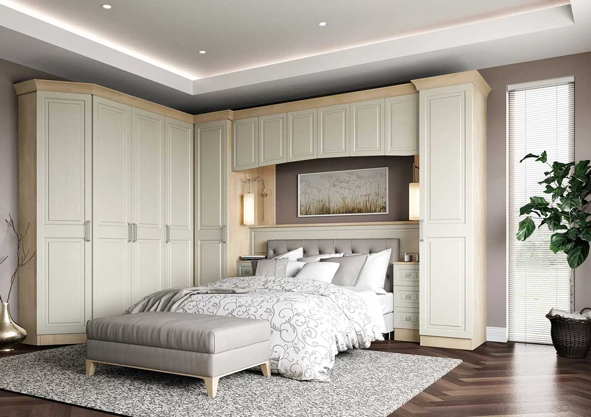 Our Classic Porcelain Grain & Riva Oak Trim Lisbon Design Fitted Bedroom