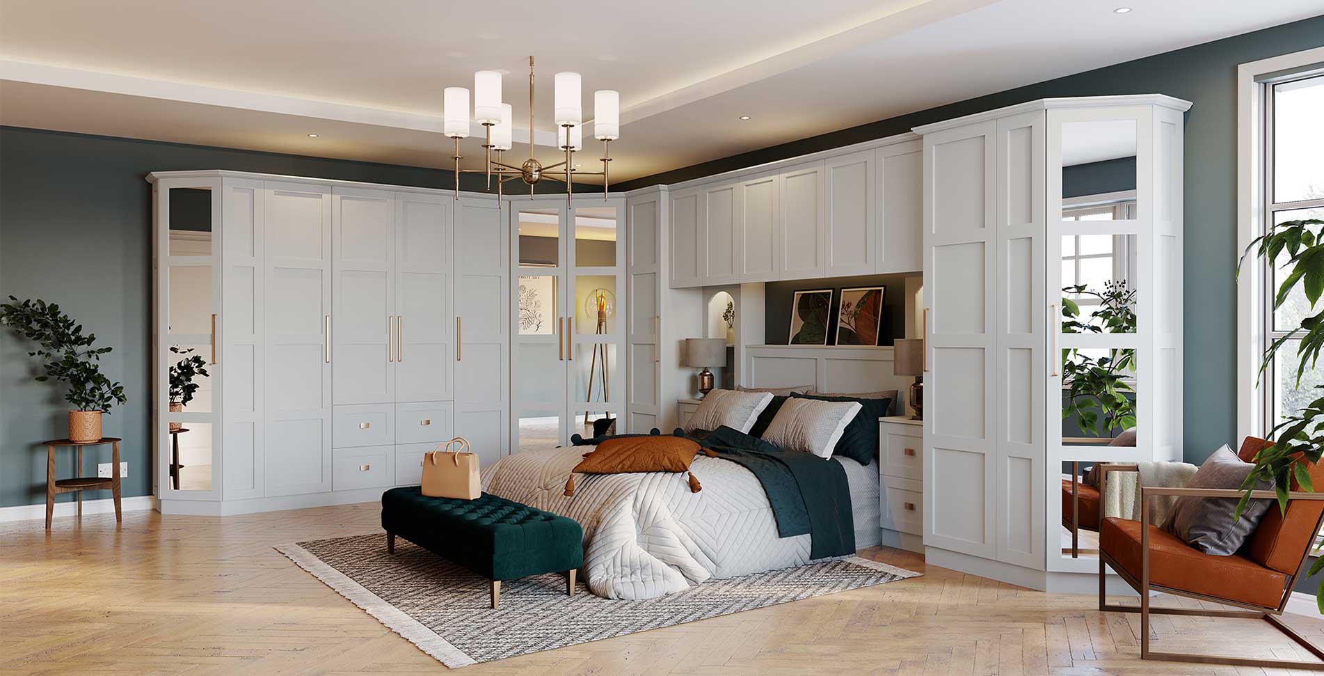 Light Grey Evesham Design Fitted Bedroom