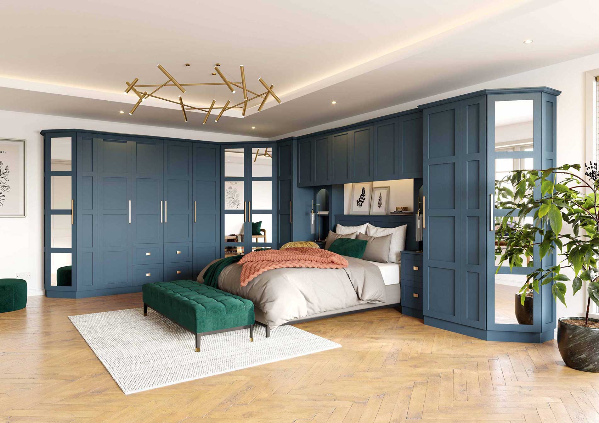 Parisian Blue Evesham Design Fitted Bedroom