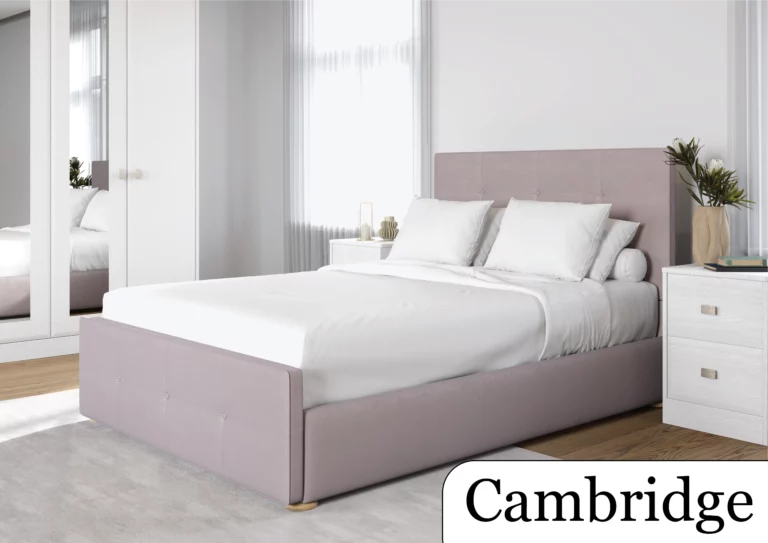 Cambridge Bedframe lilac 5 foot kingsize bedframe toned bed upholestered framed bed king