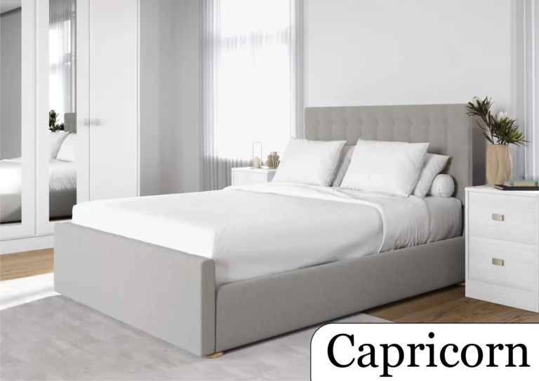 Capricorn Bedframe Grace Land Silver Ash 5 foot kingsize bedframe toned bed upholestered framed bed king