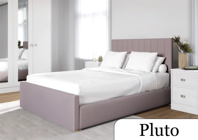 Pluto Bedframe lilac 5 foot kingsize bedframe toned bed upholestered framed bed king