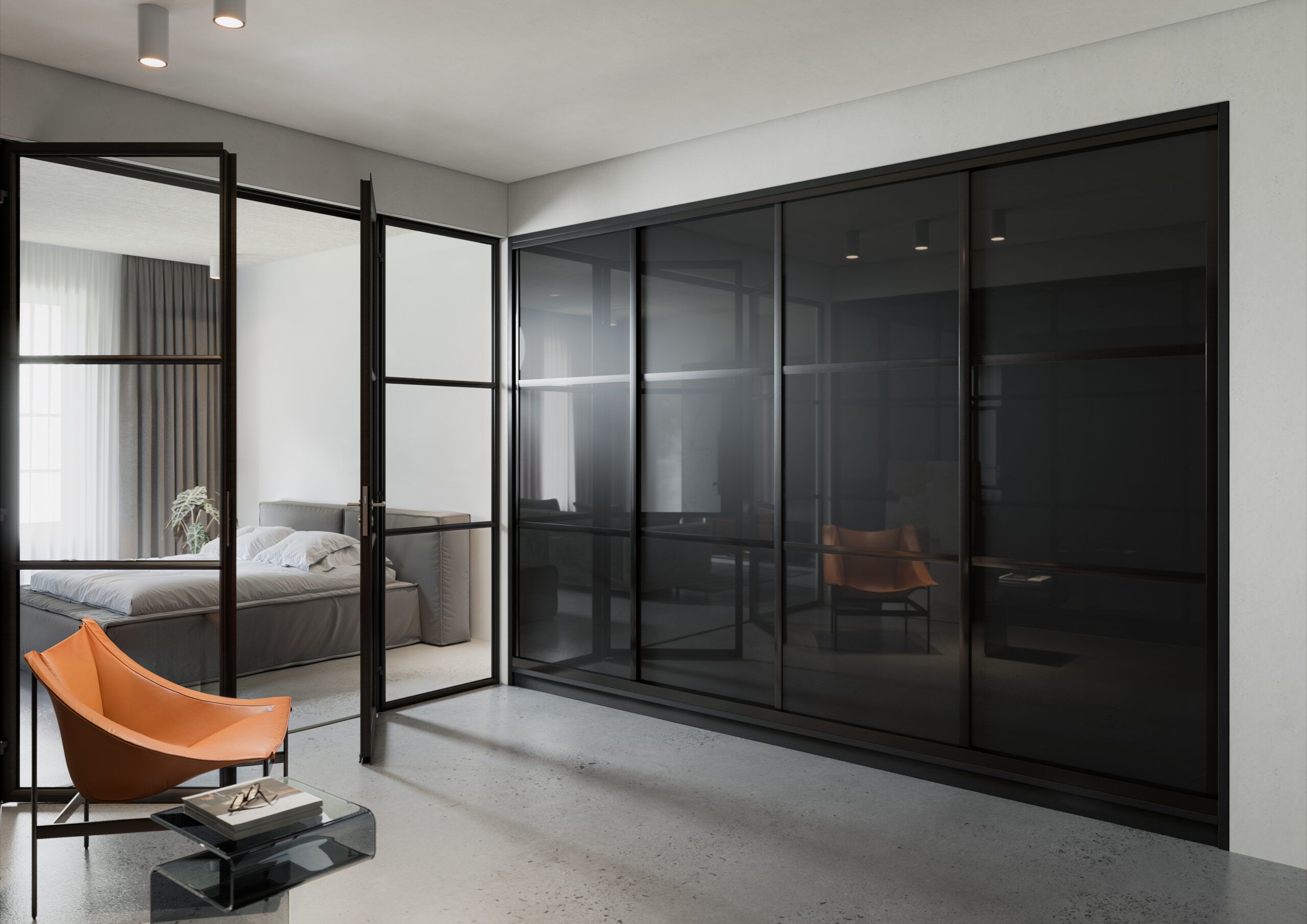 spring sliding fitted wardrobe black a