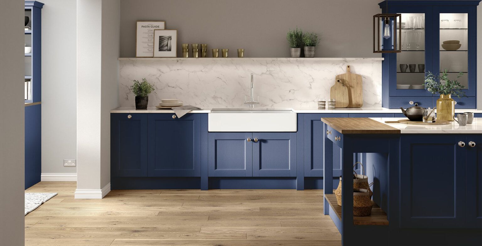 Marine Blue 5 Piece Kitchen