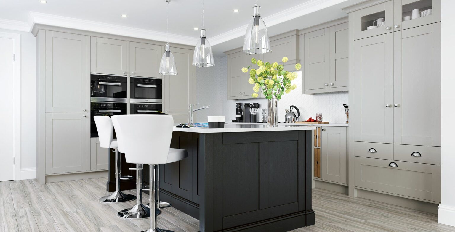 Cashmere and Graphite Painted Kitchen