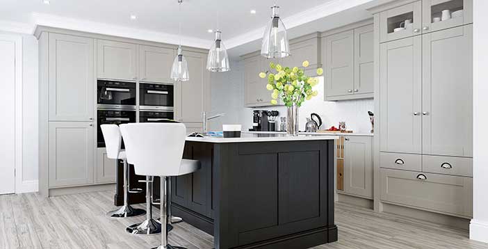 Cashmere and Graphite Painted Kitchen